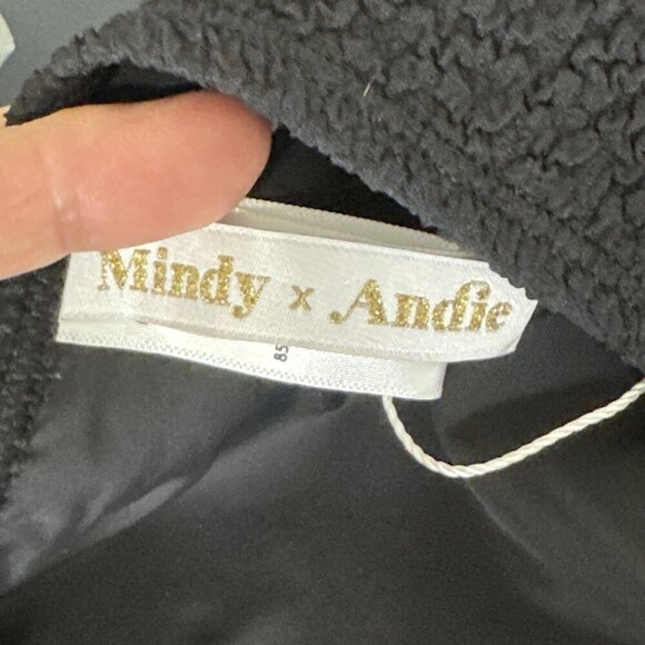 Mindy X Andie Women's L The Bikini Hipster Swim Bottom Textured Black NWT 9584 - Picture 9 of 14